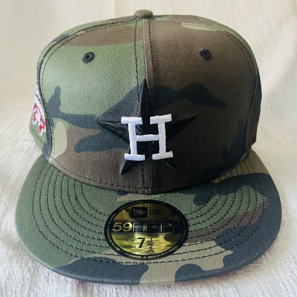 Casquette New Era 59FIFTY Houston Astros – Camouflage – Taille 7 3/4 – Cooperstown – Neuve